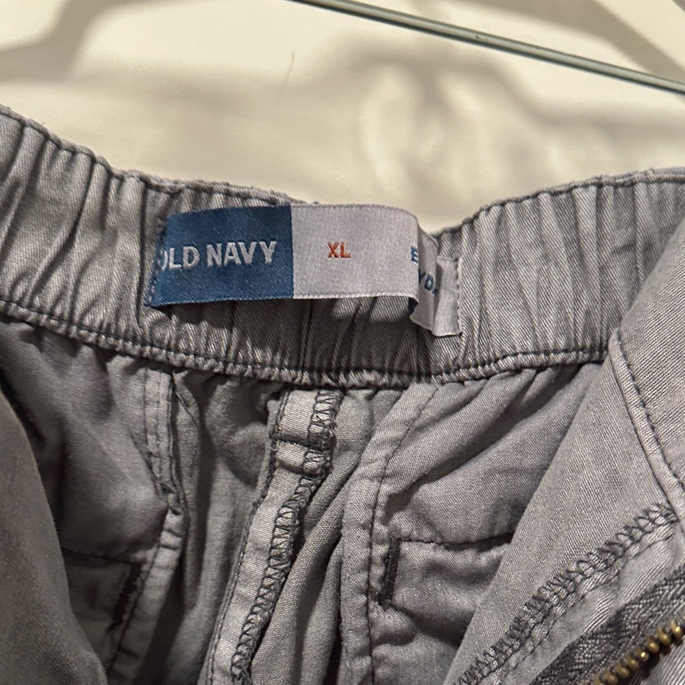 Old Navy Light Gray Elastic Waist Pants XL